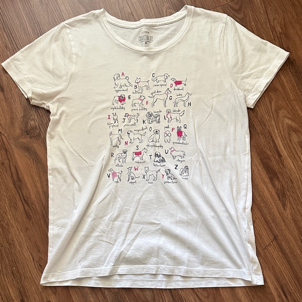 J.Crew Alphabet Dogs Collector Tee